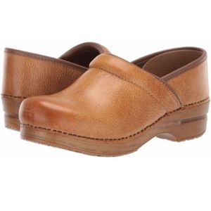 Dansko, professional distressed honey colored